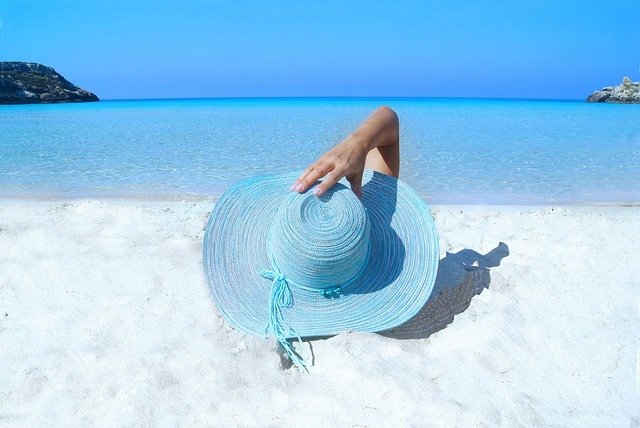 woman on the beach