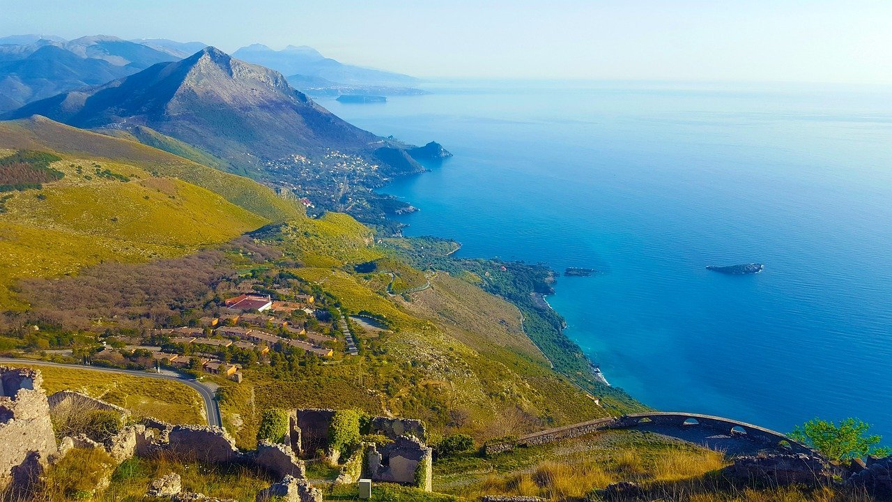 Coast of Maratea sea
