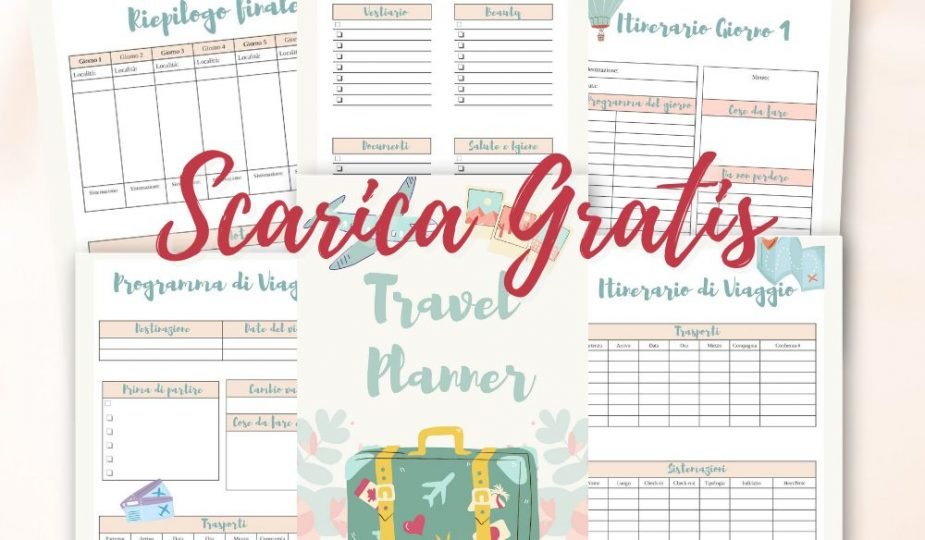 scarica gratis travel planner stampabile