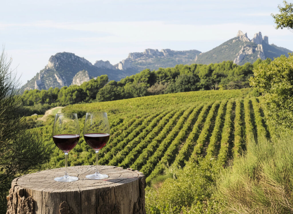 Enoturismo in Provenza paesaggio delle Dentelles de Montmirail