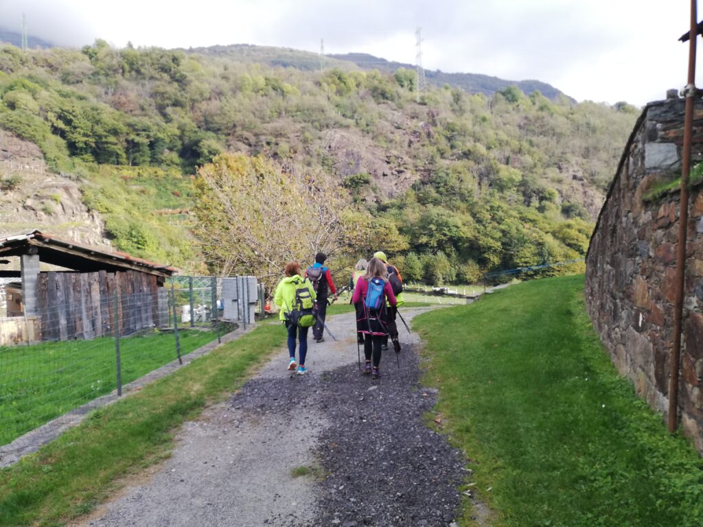 Escursionisti sulla Via Francigena