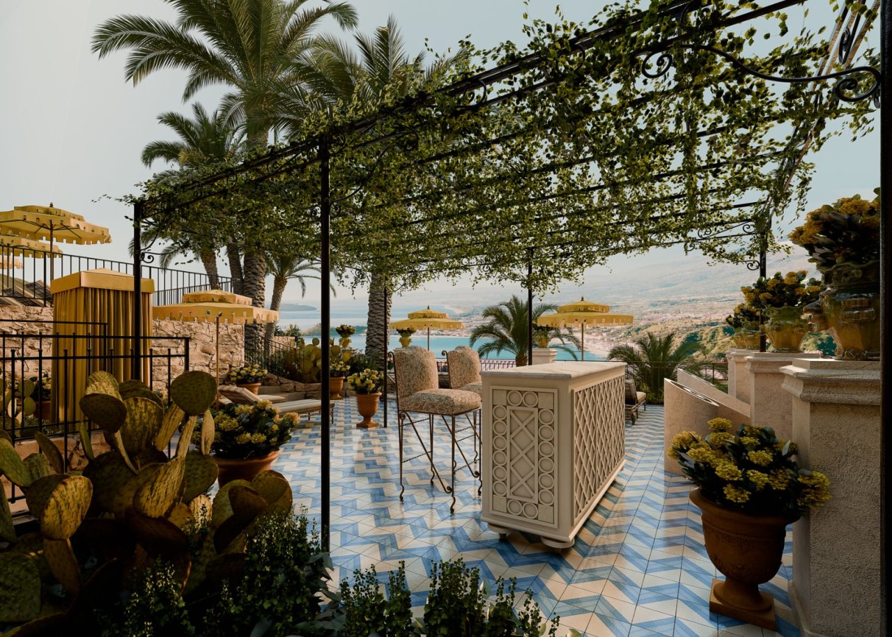 pool bar Villa Timeo Taormina
